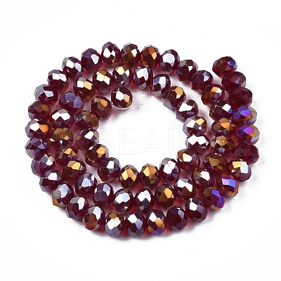 Electroplate Glass Beads Strands EGLA-A034-T10mm-B29-1