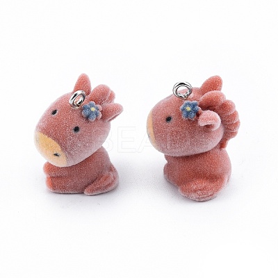 Opaque Resin Pendants X-RESI-T053-07-1