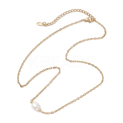 Natural Cultured Freshwater Pearl Pendant Necklaces NJEW-JN05134-03-1