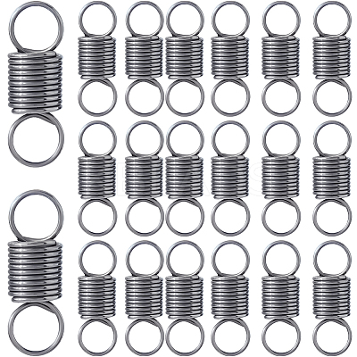 20Pcs Stainless Steel Coil Cord Ends STAS-FH0002-39-1