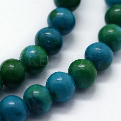 Synthetic Chrysocolla Beads Strands G-I199-34-4mm-1