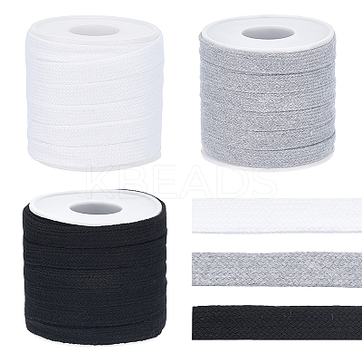 3 Bundles 3 Colors Polyester-Cotton Ribbon OCOR-BC0008-66A-1