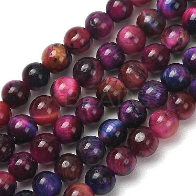 Natural Tiger Eye Beads Strands G-F591-18-6mm-10-1