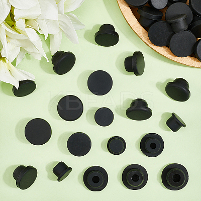 30Pcs 5 Styles Silicone Hole Plugs AJEW-GF0011-63E-1