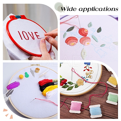 5 Styles Cross Stitch Fabric Sheets DIY-AR0004-89-1