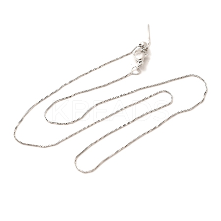0.5mm Rack Plating Brass Box Chain Adjustable Slider Necklaces for Women Men MAK-L044-52P-1