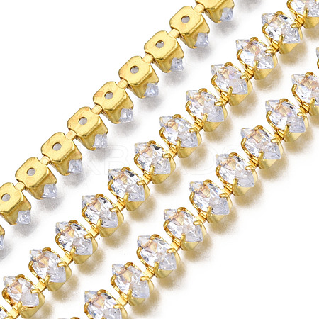 Horse Eye Cubic Zirconia Strass Chains CHC-N020-08-1