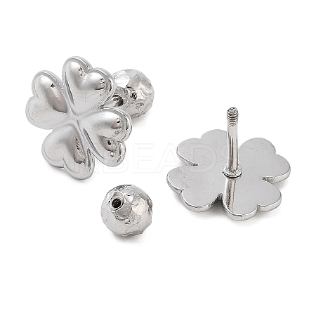 Non-Tarnish 304 Stainless Steel Stud Earrings for Women EJEW-G397-01P-1