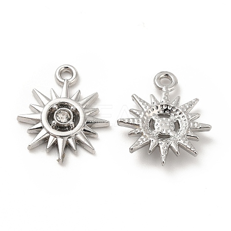 Rack Plating Alloy Rhinestone Pendants FIND-G044-09P-1