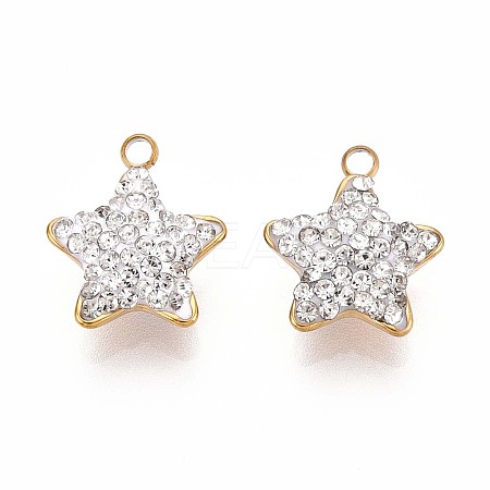 Ion Plating(IP) 201 Stainless Steel Charms STAS-N109-216A-G-1