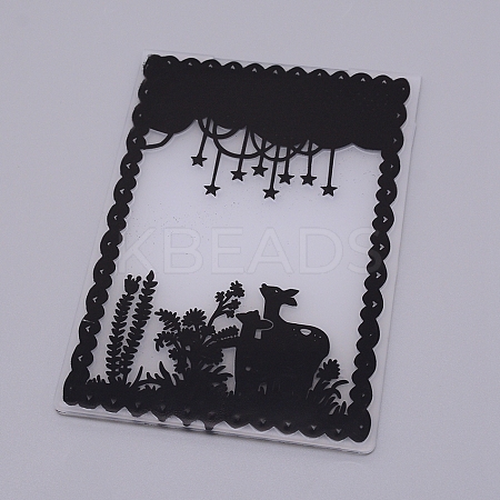 Plastic Fondant Stencil DIY-WH0221-01E-1