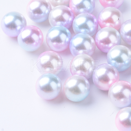 Rainbow Acrylic Imitation Pearl Beads LS-X-OACR-R065-6mm-A01-1
