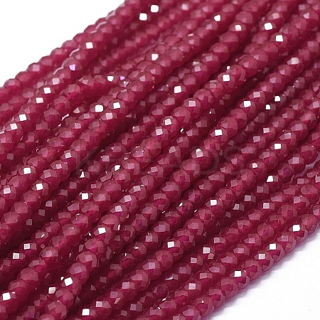 Lab Grown Red Corundum Beads Strands G-D0013-64-1-1