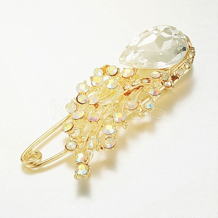 Alloy Glass Rhinestone Brooches LS-JEWB-G001-17-1