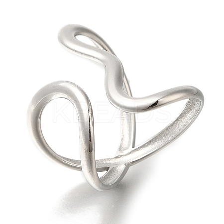 304 Stainless Steel Cuff Rings X-RJEW-Z074-21P-1