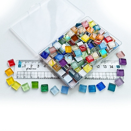 Square Glass Cabochons PW-WG38939-08-1