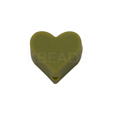 Heart Food Grade Eco-Friendly Silicone Beads SIL-WH0013-56M-1