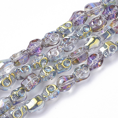 Electroplate Glass Beads Strands EGLA-T005-02A-1