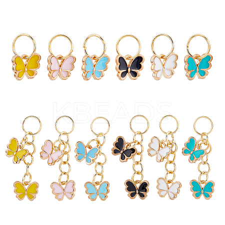 Alloy Enamel Butterfly Shoelace Charm Decoration PALLOY-NB00002-1