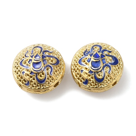 Rack Plating Brass Enamel Beads KK-P276-24B-G03-1