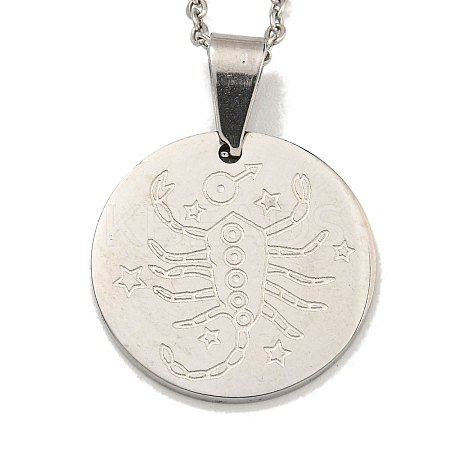 Non-Tarnish Constellation Pendant Necklaces LS-NJEW-S422-04P-08-1