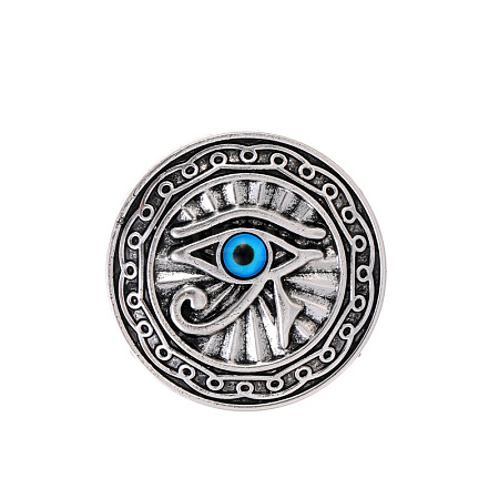 Eye of Ra Alloy & Plastic Brooch Pin JEWB-Z031-07AS-1