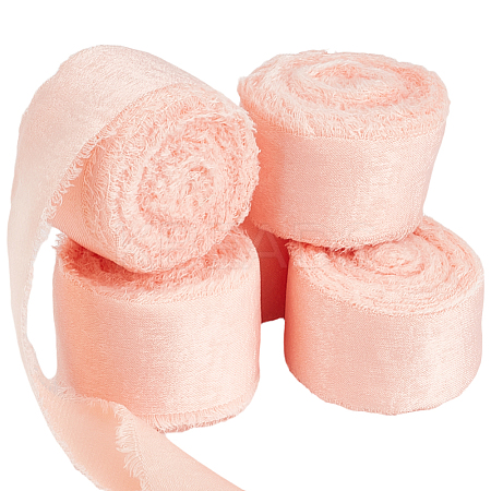 5 Rolls 5M Satin Frayed Ribbon SRIB-DR0001-01A-1