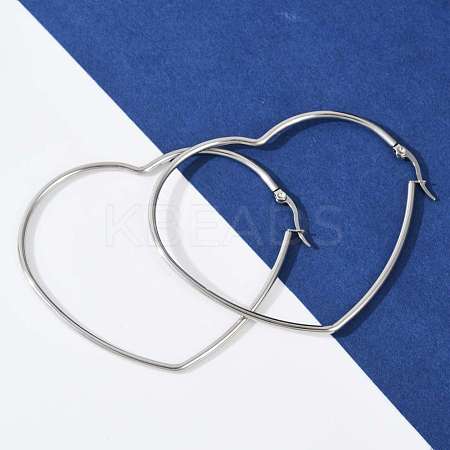 Tarnish Resistant 201 Stainless Steel Hoop Earrings X-EJEW-A052-11B-1