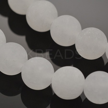 Natural White Jade Round Beads Strands G-D662-10mm-1