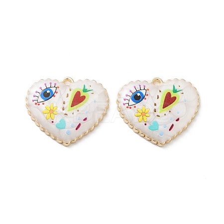 Rack Plating Alloy Enamel Pendants FIND-C050-13G-04-1