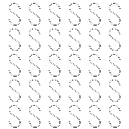 30Pcs 304 Stainless Steel S-shape Hooks STAS-PH0006-71-1