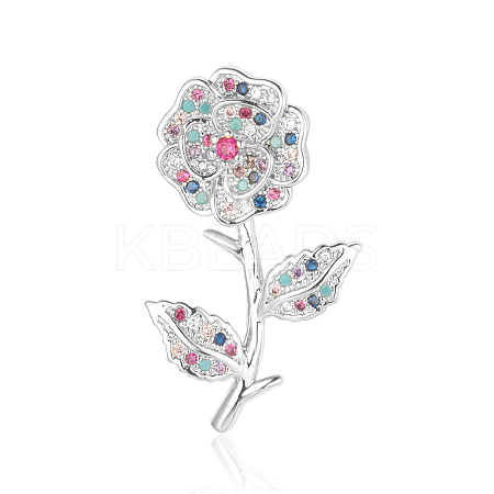 3Pcs Brass Micro Pave Cubic Zirconia Pendants ZIRC-OY001-55P-1