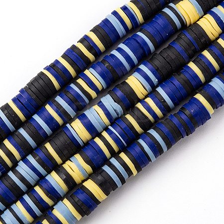 Handmade Polymer Clay Beads Strands CLAY-R089-6mm-T02B-33-1