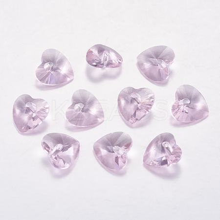 Faceted Glass Rhinestone Charms RGLA-F054-10x10-223-1
