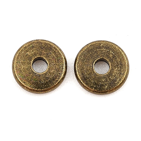 Flat Round Brass Spacer Beads KK-L106E-01AB-1