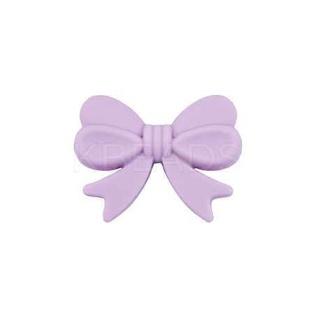 Bowknot Food Grade Silicone Beads PW-WG39907-06-1
