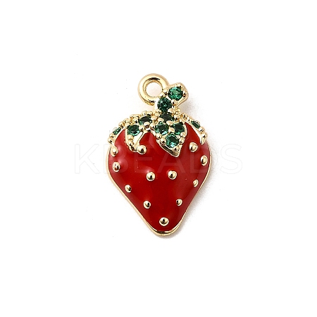 Brass Micro Pave Cubic Zirconia Pendants KK-D408-02KCG-03-1