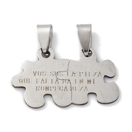 201 Stainless Steel Pendants STAS-Q342-49P-1