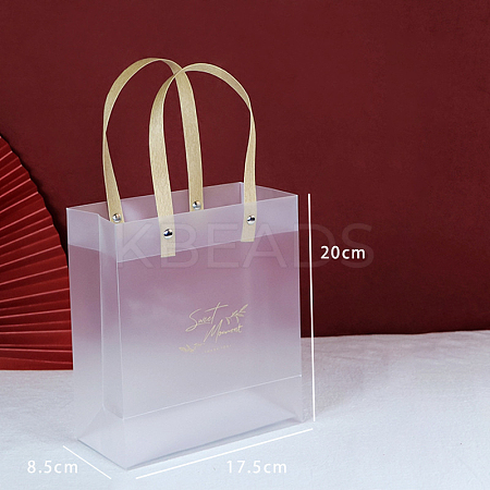 Valentine's Day Transparent Rectangle PVC Plastic Bags PAAG-PW0001-122C-1