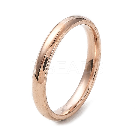 Ion Plating(IP) 304 Stainless Steel Flat Plain Band Rings STAS-I160-D-22mm-RG-1