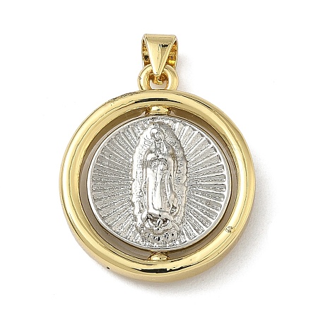 Religion Brass Pendants KK-L257-06GP-02-1