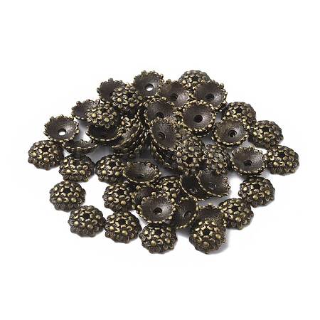 Tibetan Style Alloy Bead Caps MLF1650Y-NF-1