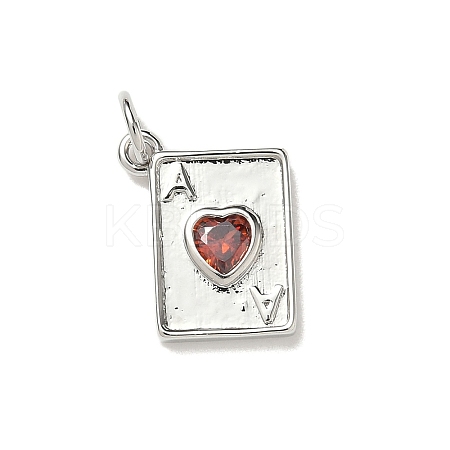 Brass Micro Pave Cubic Zirconia Charms KK-I276-52P-1