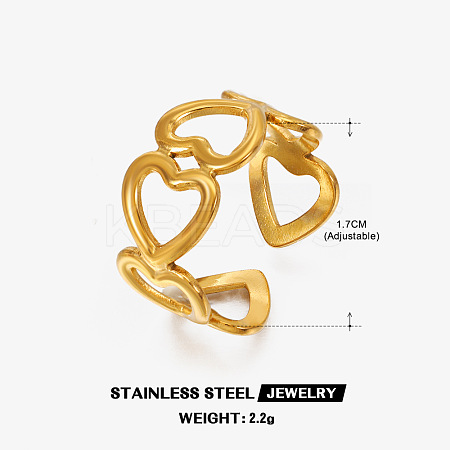 201 Stainless Steel Cuff Open Rings FS-WG76F01-15-1