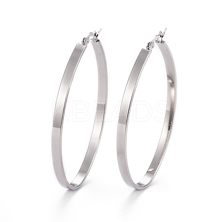 Non-Tarnish 304 Stainless Steel Hoop Earrings EJEW-L232-003C-P-1