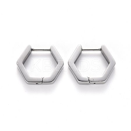 Tarnish Resistant 304 Stainless Steel Huggie Hoop Earrings LS-STAS-S103-24P-1