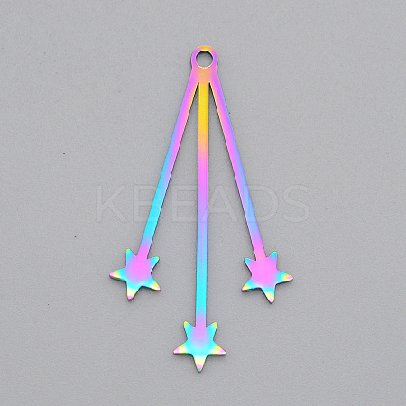 Ion Plating(IP) 201 Stainless Steel Pendants STAS-S105-LA577-1
