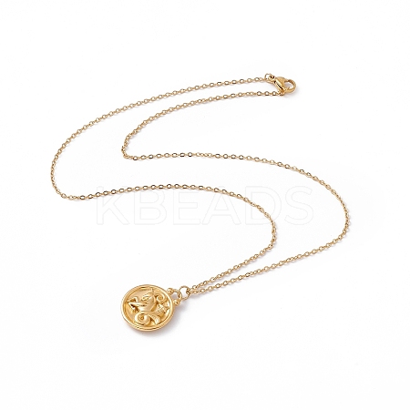 Ion Plating(IP) 304 Stainless Steel Pendant Necklace for Men Women STAS-H169-01G-1