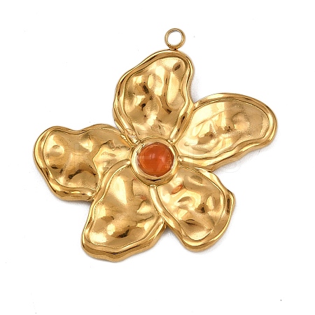 304 Stainless Steel Resin Pendants STAS-G363-08G-1