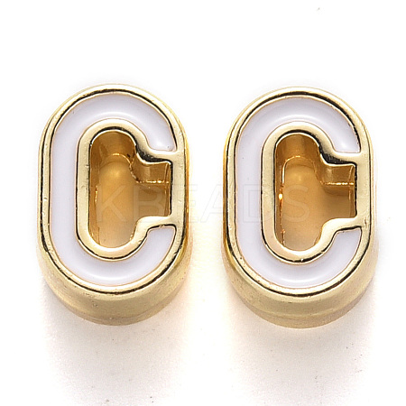 Rack Plating Alloy Enamel Beads ENAM-S122-033C-NR-1